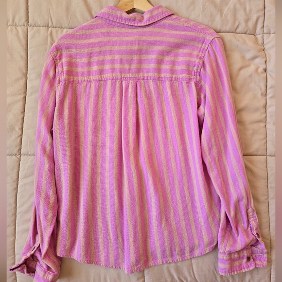 Target Universal Thread Pink Striped Button-Up Shirt, XS - Picture 5 of 7